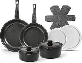 Keramik Topfset mit Abnehmbarer Griff, 14-Teilig