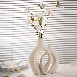 Keramik Vase, SUKIYPO Aufgewertet 2er Set Hohle