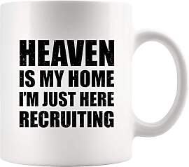 Keramiktasse mit Aufschrift "Heaven Is My