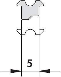 Kermi Magnetleiste 9084, 2000mm, mit Magnetprofil