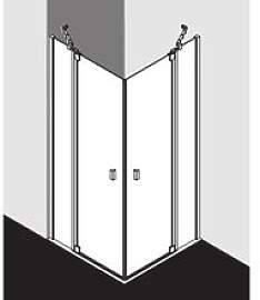 Kermi Raya Eckeinstieg 2-teilig Pendeltür mit