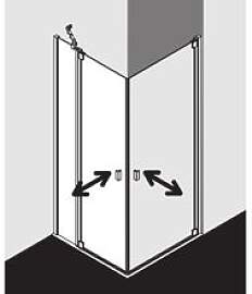 Kermi Raya Eckeinstieg 2-tlg Pendeltür mit