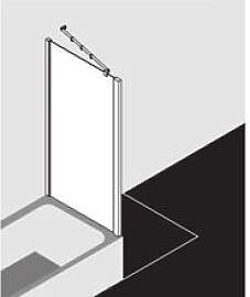 Kermi Raya Seitenwand auf Badewanne RATVD07017VPK