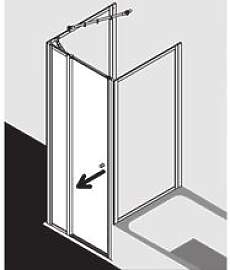 Kermi Schwingtür Nova 2000 mit Festfeld 80 x 185