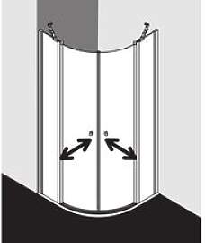 Kermi Viertelkreis-Duschkabine Ibiza 2000