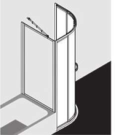 Kermi Viertelkreis-Duschkabine Nova 2000