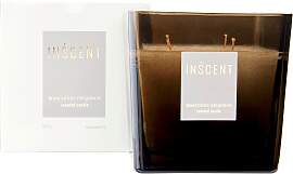 Kerze im Glas Masuline Elegance in Grau/Weiß