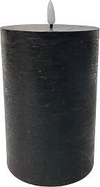 Kerze mit LED Fendy in Schwarz