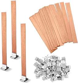 Kerzendocht aus Holz, 60 Stück Holz Kerze Dochte