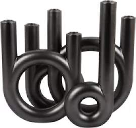 Kerzenhalter aus Glas Present Time Rings Large