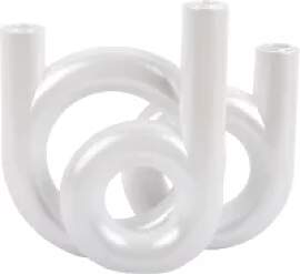 Kerzenhalter aus Glas Present Time Rings Medium