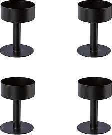 Kerzenhalter CREATIV DECO, schwarz, H:6cm
