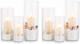 Kerzenhalter Glas Set Kerzenständer Glaszylinder: 