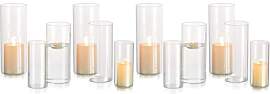 Kerzenhalter Glas Set Kerzenständer Glaszylinder: 