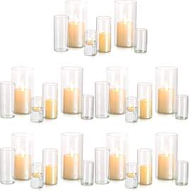 Kerzenhalter Glas Set Kerzenständer Glaszylinder: 