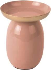 Kerzenhalter mit Säule aus emailliertem Eisen