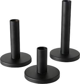 Kerzenhalter-Set Malko II in Schwarz, 3-teilig