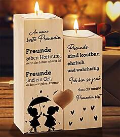Kerzenständer Freundin Geschenke, KAAYEE
