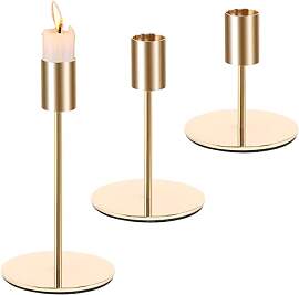 Kerzenständer Gold 3er Set Gold Kerzenhalter,