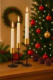 Kerzenständer Set 3 Stück Metall – Eleganter