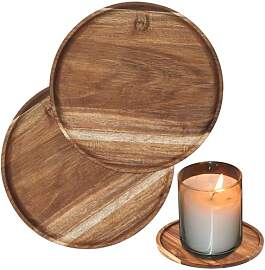 Kerzenteller kerzenständer Holz Kerzenuntersetzer 