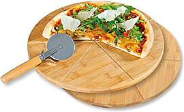 Kesper | 2 Pizzateller mit 1 Pizzaschneider,