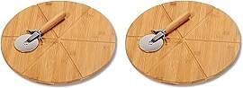 Kesper 58462 Pizza-Teller mit Pizza-Schneider,