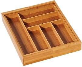 Kesper Besteckkasten, Bambus, braun, 35 x 43 x 6