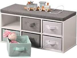 Kesper Kinder-Sitzbank weiß B/H/T: ca. 68x33x29,5 