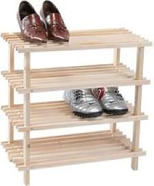 Kesper Schuhregal natur Holz B/H/L: ca. 26x40x77 cm