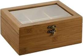 Kesper Teebox braun Bambus B/H/L: ca. 16x9x21,8 cm