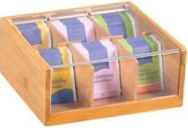 Kesper Teebox natur Bambus B/H/L: ca. 11x9,5x22 cm