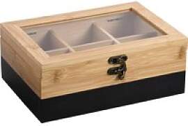 Kesper Teebox natur Bambus B/H/L: ca. 15x8,5x21,5