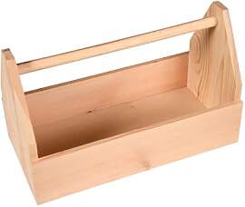 KESPER Werkzeugkiste aus Kiefernholz, 42x21x26cm,