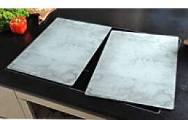Kesper XL Herdabdeckplatte Beton stein Glas B/H/T: 