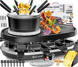 KESSER® 3in1 Raclette-Grill mit Naturgrillstein,