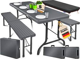 KESSER® Bierzeltgarnitur 3er Set, Klapptisch + 2X 