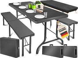 KESSER® Bierzeltgarnitur 3er Set, Klapptisch + 2X 