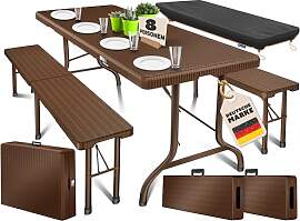 KESSER® Bierzeltgarnitur 3er Set, Klapptisch + 2X 