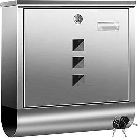 KESSER® Briefkasten Edelstahl mit Zeitungsfach