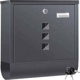 KESSER® Briefkasten Edelstahl mit Zeitungsfach