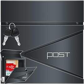 KESSER® Briefkasten mit Zeitungsfach Wandmontage