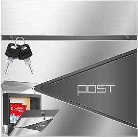 KESSER® Briefkasten mit Zeitungsfach Wandmontage