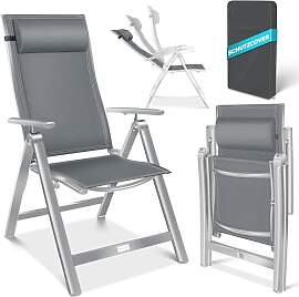 KESSER® Gartenstuhl Hochlehner mit Armlehnen