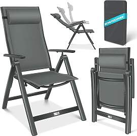 KESSER® Gartenstuhl Hochlehner mit Armlehnen