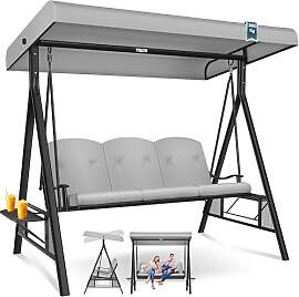 KESSER® Hollywoodschaukel mit Sonnendach 3-Sitzer 