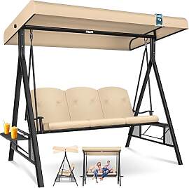 KESSER® Hollywoodschaukel mit Sonnendach 3-Sitzer 