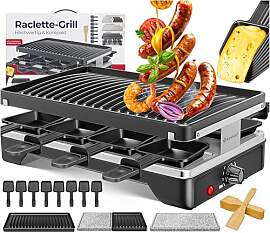 KESSER® Raclette-Grill mit Naturgrillstein,