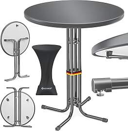 KESSER® Stehtisch klappbar 2er Set Ø60cm rund,