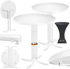 KESSER® Stehtisch klappbar 2er Set Ø80cm rund,